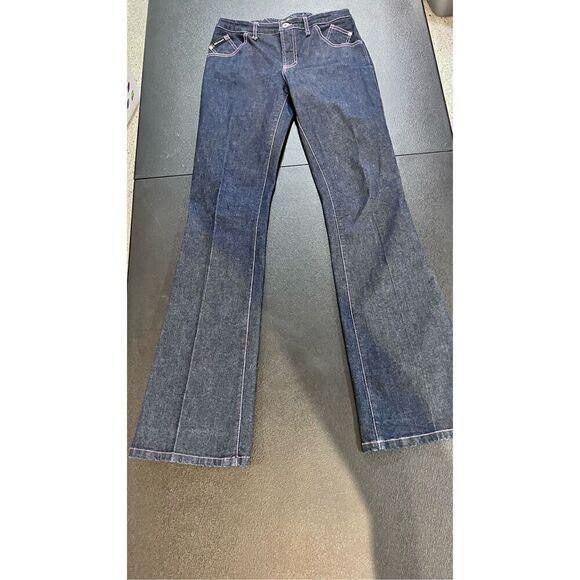 Dolce & Gabbana Women's Bootcut Jeans Casual Blue Denim Dark Wash Size 28x42 - Picture 1 of 15